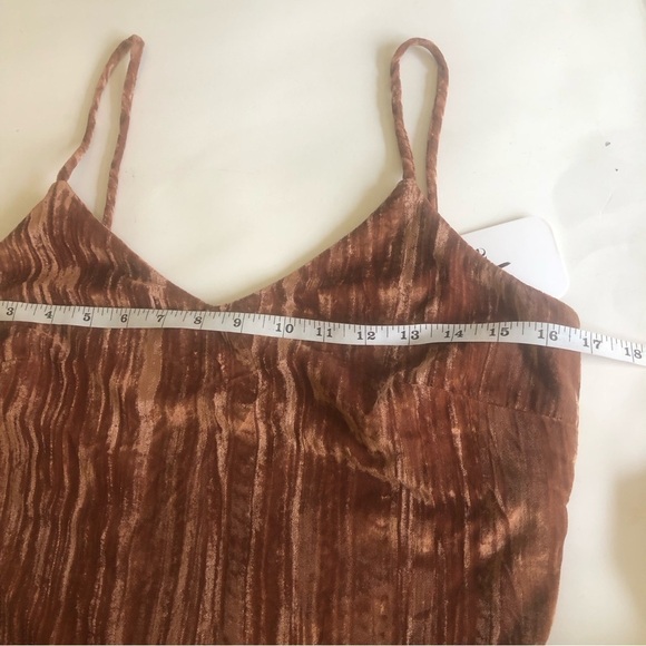 Elodie Velvet V-Neck Spaghetti Strap Cami Mini Dress Size S - Picture 6 of 12